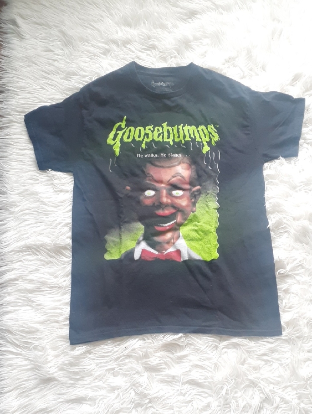 Retro Black Goosebumps Slappy T-Shirt Men's Size Medium